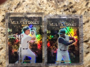 1999 Topps Finest Milestones Baseball Refractor 2 Card Lot