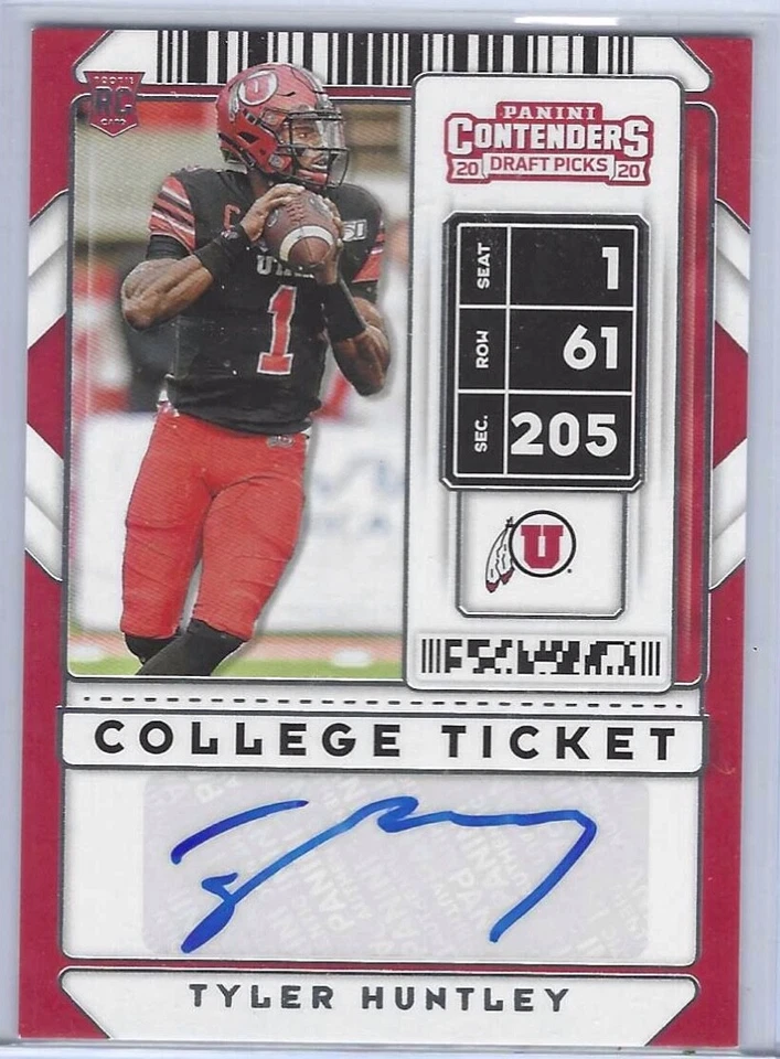 TYLER HUNTLEY 2020 CONTENDERS DRAFT PICKS COLLEGE TICKET AUTO RC #319 - Image 1 of 1