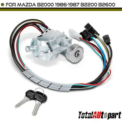 Цилиндр замка зажигания с ключом для Mazda B2000 1986 1987 B2200 B2600 87-89 - Изображение 1 из 4