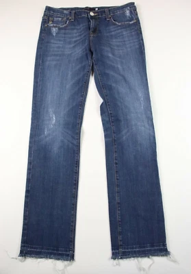 Vigoss The New York Blue Stretch Denim Low Rise Straight Leg Jeans Size 9 Flap - Image 1 of 4