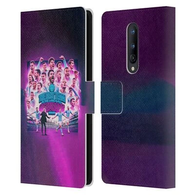 MAN CITY FC 2023 CHAMPIONS OF EUROPE LEATHER BOOK CASE FOR BLACKBERRY ONEPLUS - Image 1 of 4