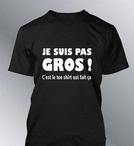 Tee shirt JE SUIS PAS GROS ventre humour homme fete peres grand papa - Picture 1 of 8