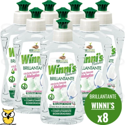 WINNI'S NATUREL BRILLANTANTE LAVASTOVIGLIE CON ACETO NATURALE 250ML 8 PEZZI