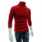 Mens Plain Roll Polo Neck Jumper Base Layer Jersey Sweater Golf Tops Pullover