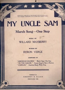1919 Noten MY ONKEL SAM March One-Step von BYRON VERGE Willard Mayberry - Bild 1 von 1