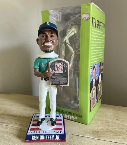 KEN GRIFFEY JR. Seattle Mariners MLB Hall of Fame Plaque Bobblehead #/630 NIB! Cover