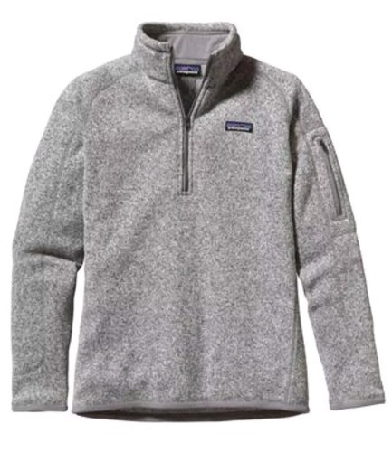 VETEMENTS Patagonia Better Maglione Donna M Grigio Chiaro 1 4 Zip Pullover Maglia Pile