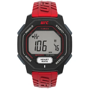 Timex Men's Watch UFC Spark Heart Rate Digital Dial Red Resin Strap TW2V84000 - Picture 1 of 3