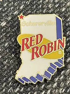 Prendedor de contorno de mapa estatal Red Robin Restaurant SCHERERVILLE INDIANA raro difícil de encontrar Yummmm - Imagen 1 de 1