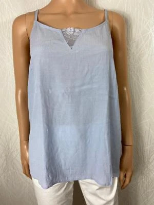 Top bleu à bretelles réglables avec dentelles Naf Naf - 42 - Photo 1/3