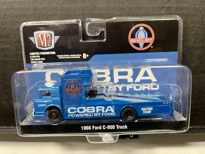 1/64 M2 COBRA POWERED BY FORD HAULER 1966 FORD C-950 RAMP TRUCK BLUE - Image 1 of 2