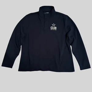 Dallas Cowboys Sweatshirt Mens L Navy 1/4 Snap Button Pullover Club Collection - Picture 1 of 9
