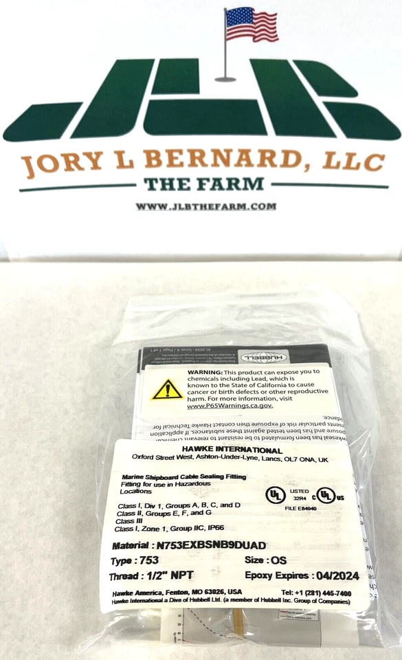 HAWKE, CABLE GLAND, LOT OF 40, TYPE 753, SIZE OS, 1/2"NPT, MARINE FITTING, NEW S - Image 1 of 4