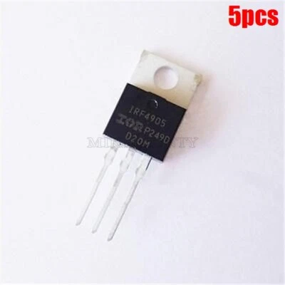 5Pcs TO-220 Fet P-Channel 55V 75A 200W Transistor IRF4905 IRF4905PBF Mosfet I rw - Bild 1 von 2