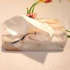 Faux Marble Tissue Box Cover Melamine 60S Kleenex In Neutral Beige Tan Swirls
