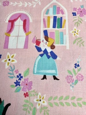 Riley Blake Jill Howarth Beauty & the Beast 棉绗缝粉色主面料 BTY — 第 1/4 张图片