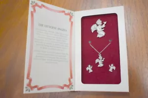 Jewelry Set Necklace Earrings Pendant Lindsey Claire Designs The Littlest Angels - Picture 1 of 9