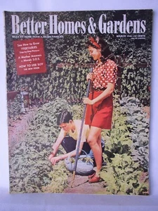 March 1944 WW2 Better Homes & Gardens Magazine Chevrolet, Chesterfields, Zenith, - Foto 1 di 7