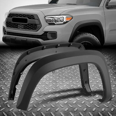 [2 piezas] Para Toyota Tacoma 16-23 Estilo OE Negro Mate Guardabarros Llamaradas Foto 1 de 4
