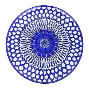 Hermes Bleus d'Ailleurs Large Round Tray - Picture 1 of 7