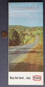 1968 Texaco stazione di servizio gas e petrolio State of Arkansas road map VINTAGE FRESCA--- - Foto 1 di 1