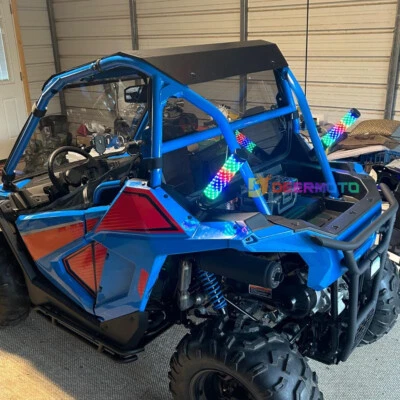 Antena de 2 luces LED de látigo de grasa espiral RGB de 1 pie para Polaris RZR XP 1000 900 800 Foto 1 de 4