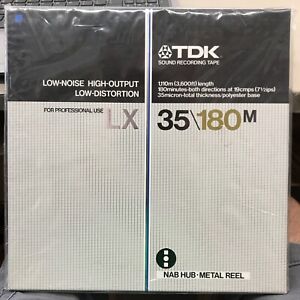 TDK 10.5 REEL TO REEL TAPE LX 35/180M METAL REEL PROFESSIONAL USE