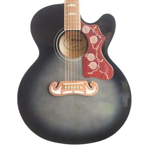 Epiphone j200EC Studio cutaway acoustic-electric guitar transparent ebony burst - Picture 1 of 23