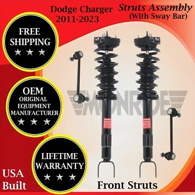 Puntales delanteros Monroe OEM con barra estabilizadora para Dodge Charger 2011-2023 garantía de por vida. Foto 1 de 4