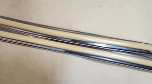 CLASSIC VINTAGE CHROME TAN BODY SIDE MOLDING TRIM MOULDING DOOR FENDER 5/8" - Picture 1 of 18