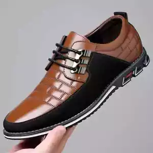 Italienische elegante Herrenschuhe schwarz Lackleder Businessschuhe Freizeit Halbschuhe 2025 - Bild 1 von 28