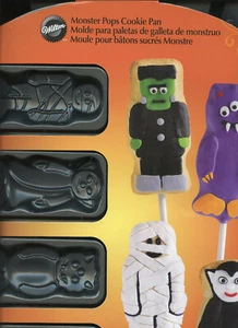 Monster Pops Cookie Pan - Wilton - 8 Mini in 1 Pan #2105-0257 - NEW in Package - Picture 1 of 3