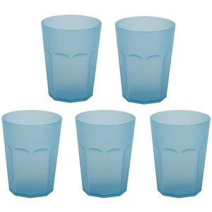 5x Kunststoffbecher Blau Trinkbecher Party-Becher Plastikgläser Mehrweg 0,4l - Bild 1 von 4