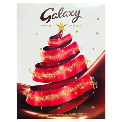 Galaxy Milk Chocolate Advent Calendar Smooth Chocolates 110g, Christmas Gift - Image 1 of 3
