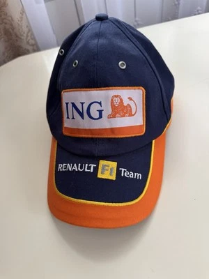 Vintage Renault 2008 Formula 1 Fernando Alonso & Piquet Jnr F1 Racing Team Cap - Image 1 of 4
