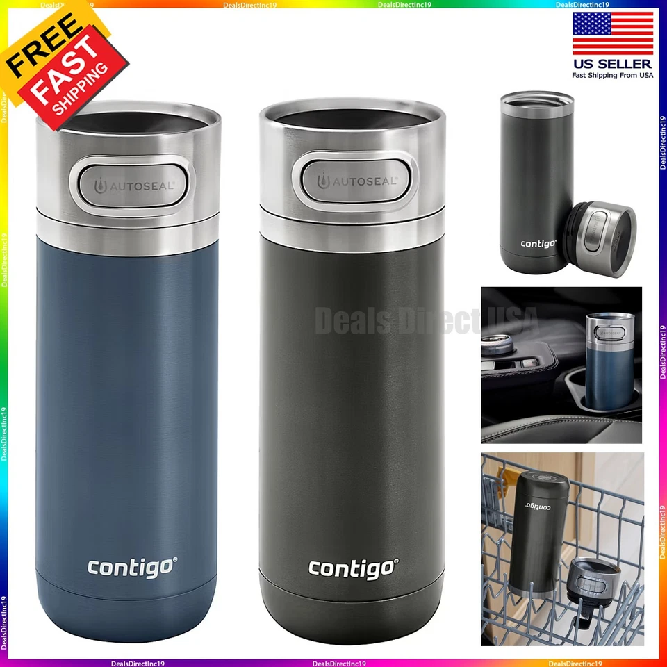 Taza de viaje de café Contigo Luxe frascos de vacío de acero inoxidable vaso frío caliente 2 Foto 1 de 4