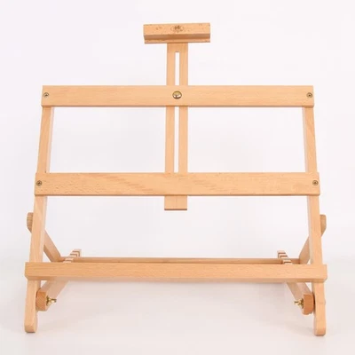Wooden Adjustable Table Art Easel German Beech Wood Draw Painting Artist Student - Image 1 of 4