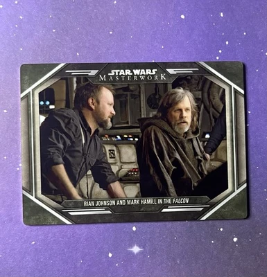 2024 Masterwork Star Wars #BTS-6 Rian Johnson & Mark Hamill In Falcon Metal /5 - Image 1 of 2