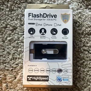 1TB Usb Flash Drive 3.0 Dual Storage for iOS Black New - Picture 1 of 5