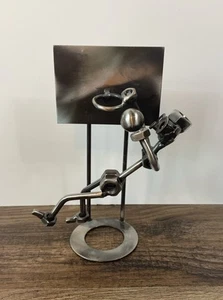 Metal Art Nuts & Bolts Basketball Player Dunking 8" Sculpture Figurine Steampunk - Picture 1 of 9