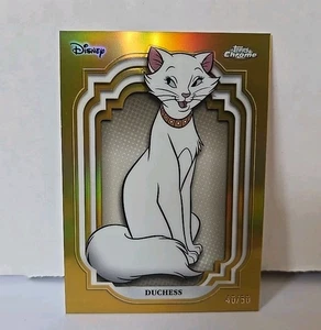 DUCHESS 2024 Topps Chrome Disney Gold refractor 40/50 "THE ARISTOCATS" SSP - Picture 1 of 5