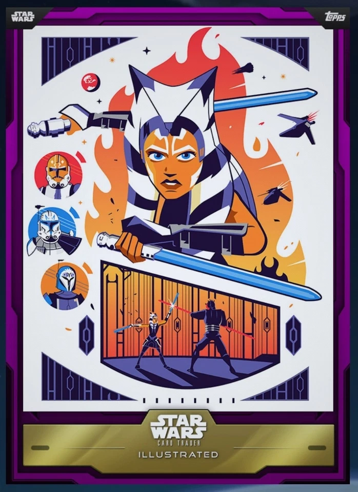 Topps Star Wars Card Trader Illustrated W27 The Fight For Mandalore Ahsoka Tano Foto 1 de 1