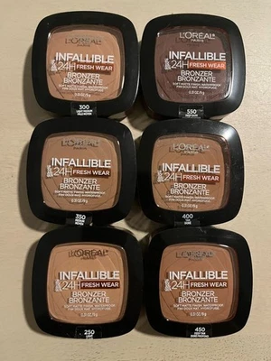 L'Oreal Paris Infallible Up to 24H Fresh Wear Soft Matte Longwear Bronzer CHOOSE - Image 1 of 3
