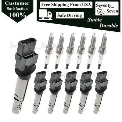 Kit de bobina de encendido de 6 piezas para CC CC Volkswagen V6 3,6 L 022905100H Foto 1 de 4