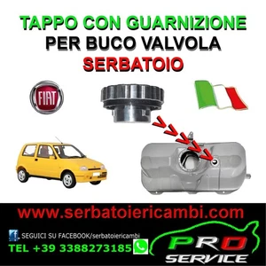 Tappo e guarnizione x buco valvola serbatoio FIAT CINQUECENTO chiusura foro - Picture 1 of 1