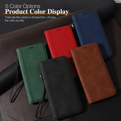 For iPhone 16 14 13 12 11 Pro Max X XR 6 7 8 Plus Case Leather Flip Wallet Cover - image 1 of 4