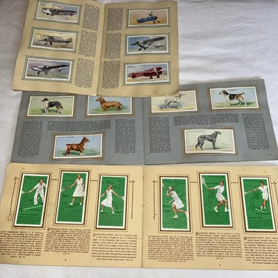 Vintage John Player & Son Aeroplane Tennis & Dog Cigarette Card Albums Complete - Image 1 of 4