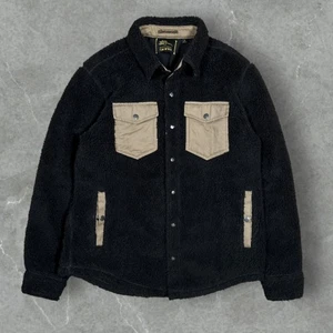 LL Bean x Todd Snyder Hi Pile Sherpa Polar Fleece Snap Jacket Black Size Large - Bild 1 von 7