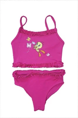 Traje de baño vintage Y2K Warner Bros. Tweety Bird 2 piezas talla XS 4/5Y Foto 1 de 3