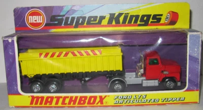 MATCHBOX SUPER KINGS K-18 FORD LTS ARTICULATED TIPPER 'V RARE' MATT RED' L@@K - Image 1 of 4